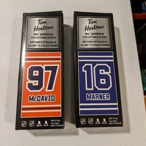 Tim Horton's Mini Sticks. McDavid and Marner